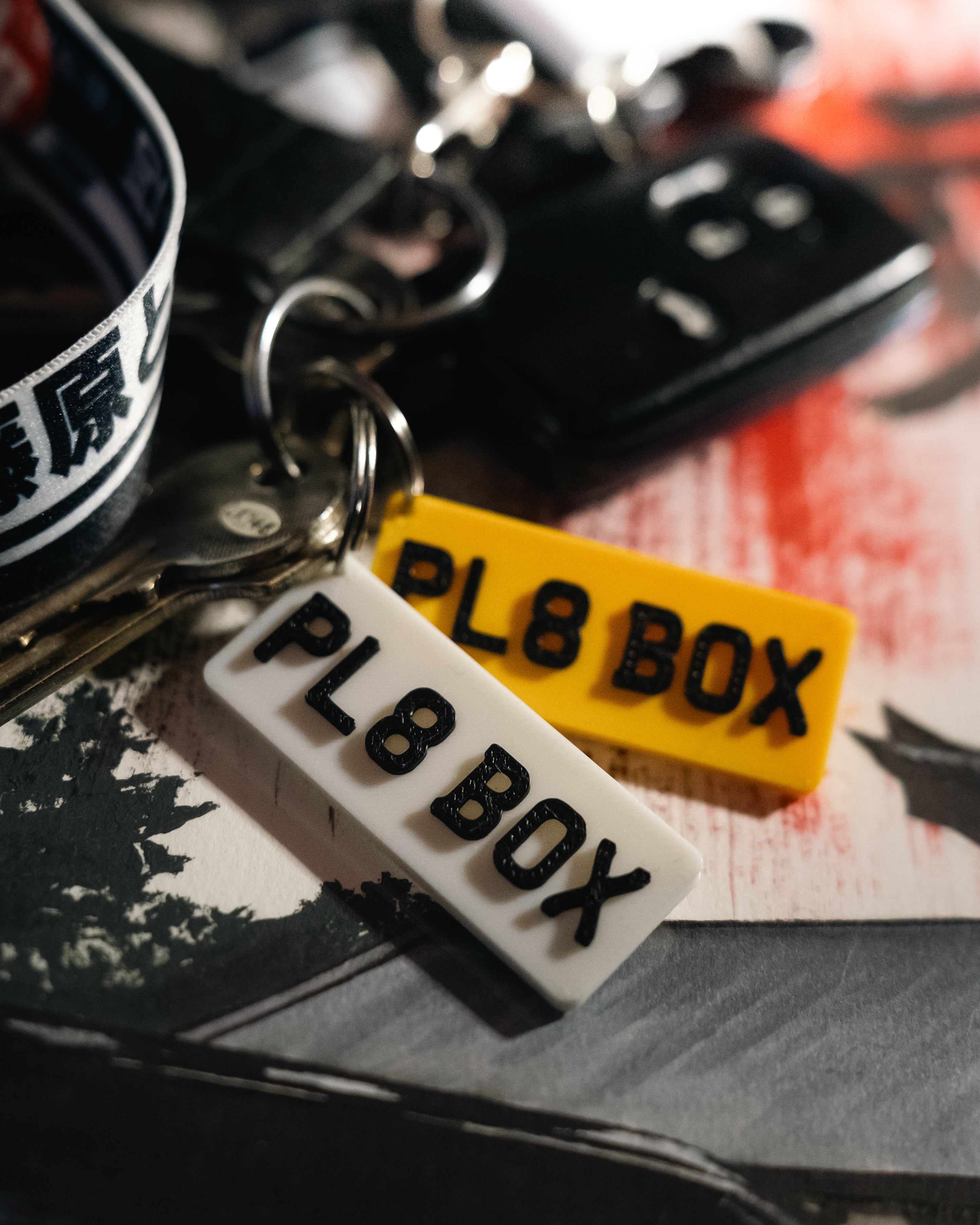 Custom UK Number Plate Key Ring - Set