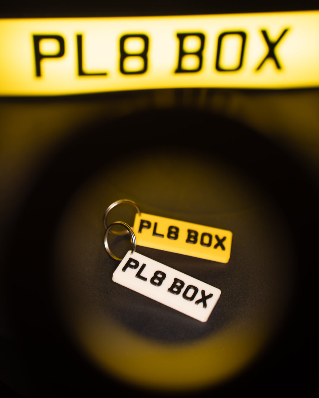 Custom UK Number Plate Key Ring - Set