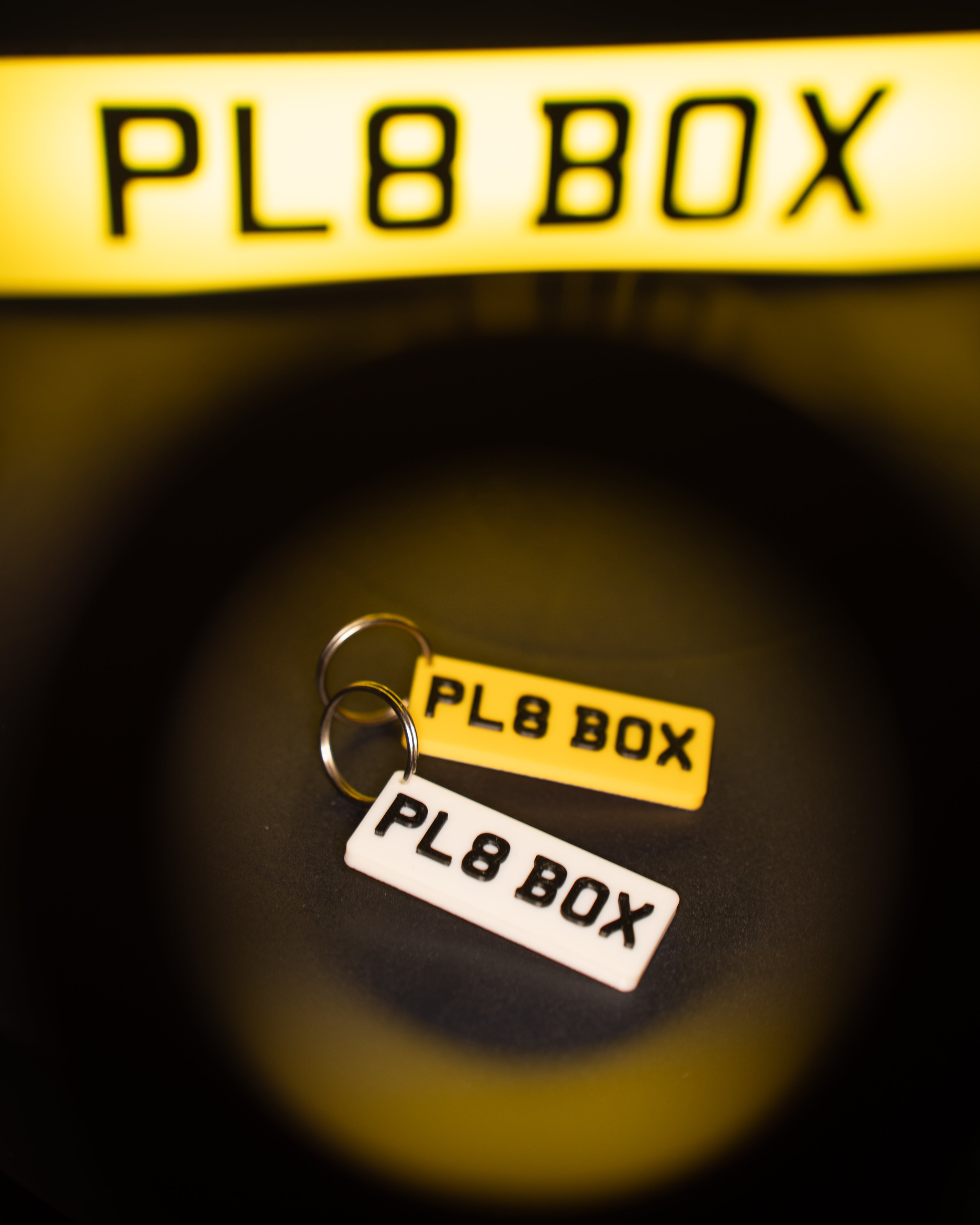 Custom UK Number Plate Key Ring - Set